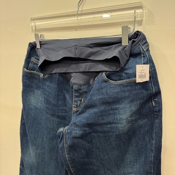 Old Navy Maternity Full Panel OG Loose Jeans in Sheldon Wash Size 12 - Picture 2 of 7